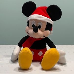 Mickey Mouse Santa Hat Plush Doll